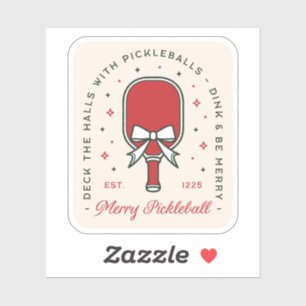 Weihnachts-Pickleball lustige Zitate Party-Ästheti Aufkleber
