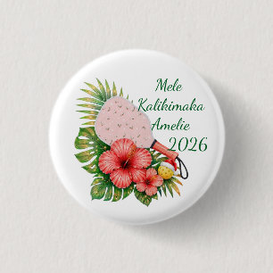 Weihnachts-Pickleball mit individuellem Namen und Button