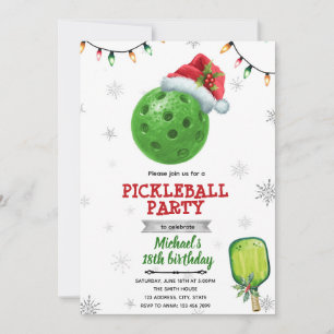 Weihnachts-Pickleball-Party-Einladung Einladung