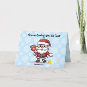 Weihnachts-Pickleball Santa Feiertagskarte