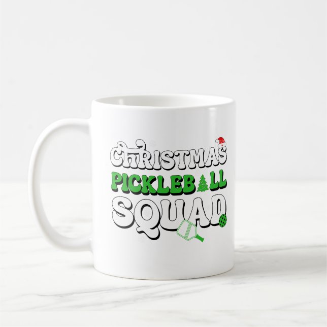 Weihnachts-Pickleball-Squad Pickleballer Xmas Love Kaffeetasse (Links)