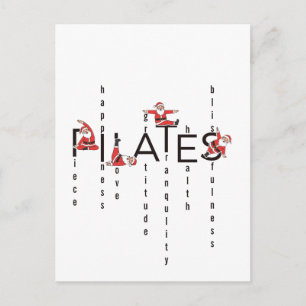 Weihnachts-Pilates Santa Reformer Feiertagspostkarte