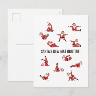 Weihnachts-Pilates Santa Reformer Feiertagspostkarte