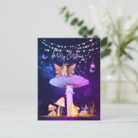 Weihnachts-Pilz-Fantasie-Faible Sterne Lila