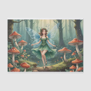 Weihnachts-Pilz-Feendekoupage Seidenpapier