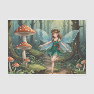 Weihnachts-Pilz-Feendekupage Seidenpapier