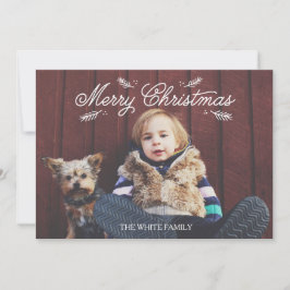 Weihnachts Pine Holiday Fotokarte Feiertagskarte