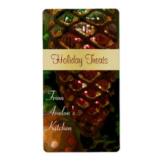 Weihnachts Pinecone Küche Leckerei Backetikett