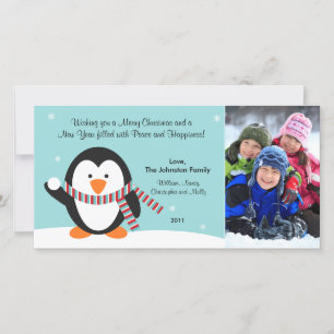 Weihnachts-Pinguin-Fotokarte 2011 Feiertagskarte