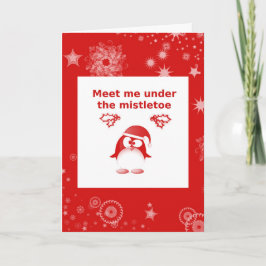 Weihnachts-Pinguin-Grußkarte Feiertagskarte