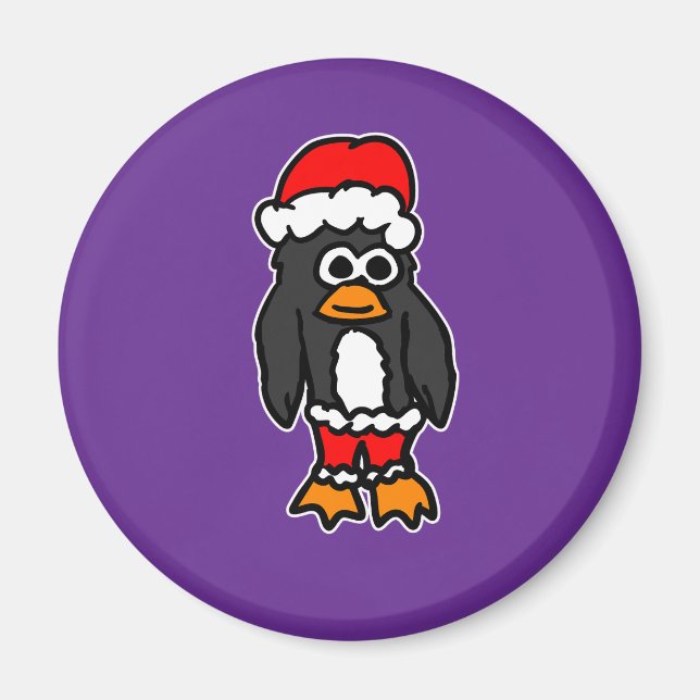 Weihnachts-Pinguin  Magnet (Vorne)
