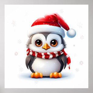 Weihnachts-Pinguin-Poster Poster