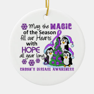 Weihnachts-Pinguine Morbus Crohn Keramikornament