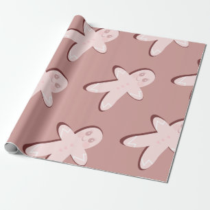 Weihnachts-Pink-Lebkuchen-Eiszucker-Kekse Geschenkpapier