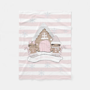 Weihnachts-Pink-Lebkuchen Thema Blanket Fleecedecke
