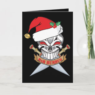 Weihnachts-Piratenschädel Feiertagskarte