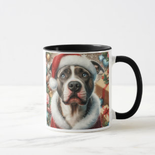 Weihnachts Pit Bull Holiday Coffee Tasse