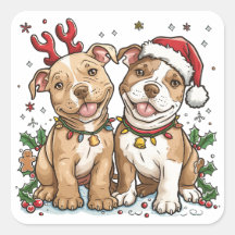 Weihnachts-Pit Bull-Hunde