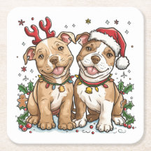 Weihnachts-Pit Bull-Hunde