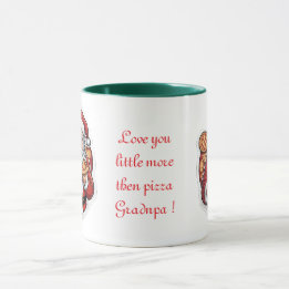 Weihnachts-Pizza-Party Weihnachtsfeiertage Tasse b