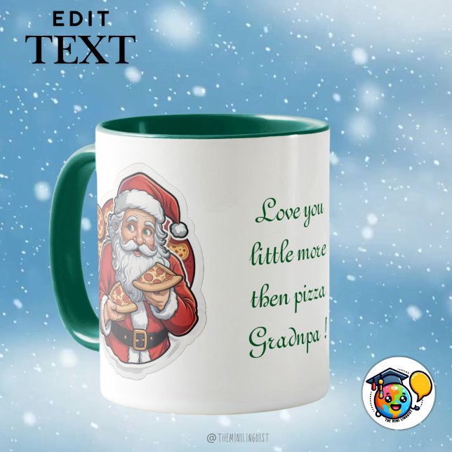 Weihnachts-Pizza-Party Weihnachtsfeiertage Tasse b (Von Creator hochgeladen)