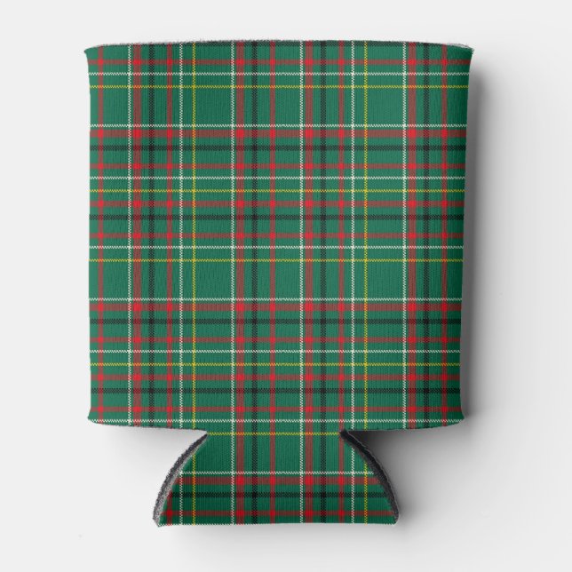 Weihnachts-Plaid Grün Muster-23914 Dosenkühler (Vorderseite)