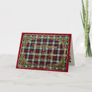 Weihnachts-Plaid im Prepper-Stil Feiertagskarte