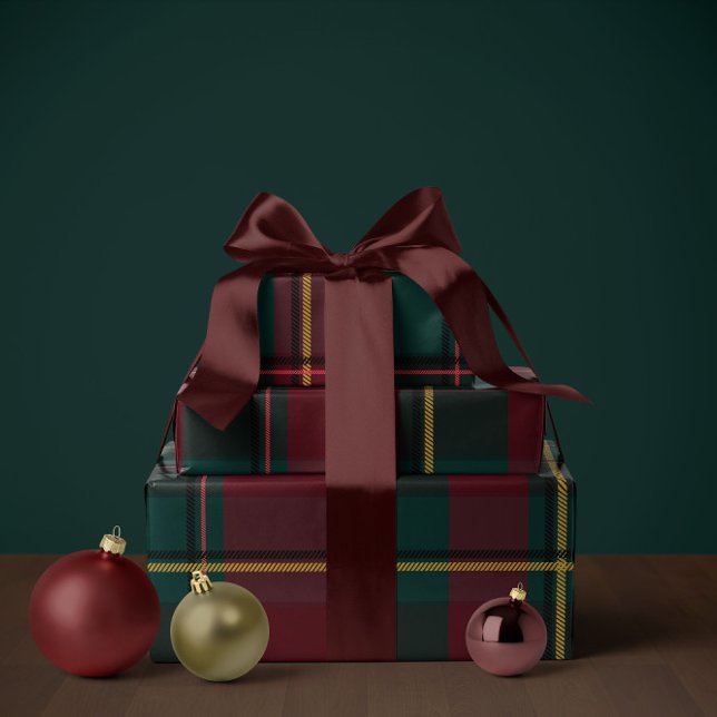 Weihnachts-Plaid klassisch Feiertag einfach Geschenkpapier (Von Creator hochgeladen)