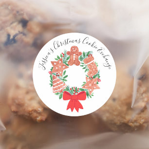 Weihnachts-Plätzchen-Austausch Runder Aufkleber