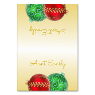 Weihnachts-Platzkarten Tischnummer