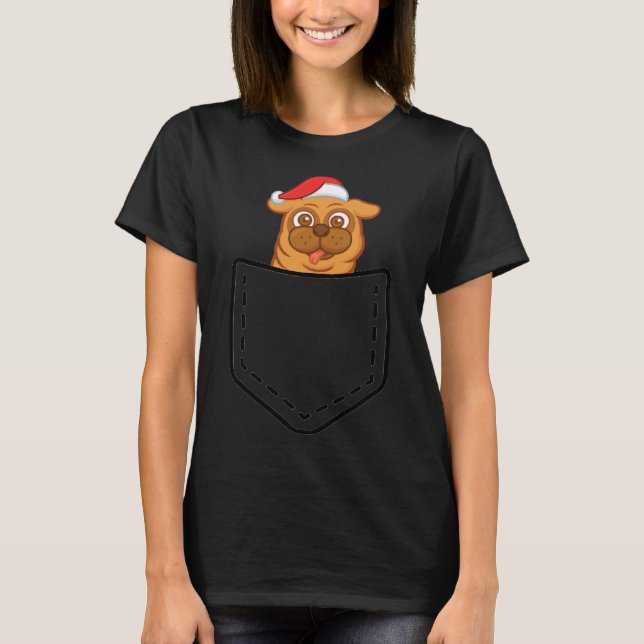 Weihnachts-Plüsch-Taschen-Mops! Essential 667 T-Shirt (Vorderseite)