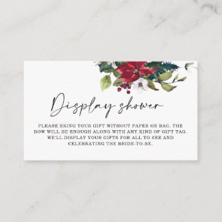 Weihnachts-Poinsettia-Ausstellung Dusche Brautdusc Begleitkarte