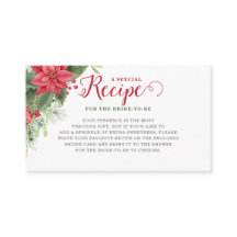 Weihnachts-Poinsettia-Brautparty-Rezeptanfrage