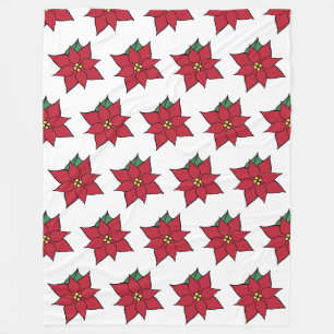 Weihnachts-Poinsettia-Fleece-Decke Fleecedecke