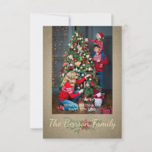 Weihnachts Poinsettia Foto Textile Textile Textil Mitteilungskarte