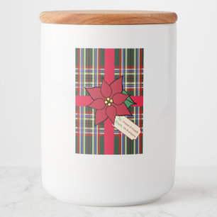 Weihnachts-Poinsettia-Geschenkanhänger-Etiketten Lebensmitteletikett