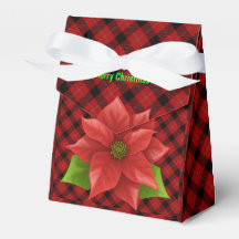 Weihnachts-Poinsettia-Geschenkbox