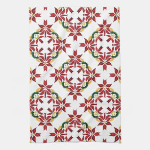 Weihnachts-Poinsettia-Küchentuch Geschirrtuch