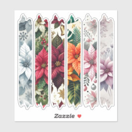 Weihnachts-Poinsettia-Washi-Tape-Aufkleber Aufkleber