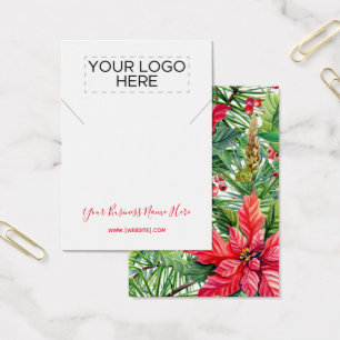 Weihnachts-Poinsettias-Necklace-Display-Karte