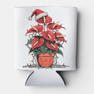 Weihnachts-Poinsettie Euphorbia Terrakotta-Pflanze Dosenkühler