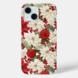 Weihnachts-Poinsettie – Florales Holiday-Design Case-Mate iPhone Hülle