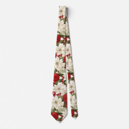 Weihnachts-Poinsettie – Florales Holiday-Design Krawatte