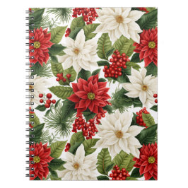 Weihnachts-Poinsettie – Florales Holiday-Design Notizblock