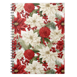 Weihnachts-Poinsettie – Florales Holiday-Design Notizblock