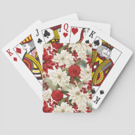 Weihnachts-Poinsettie – Florales Holiday-Design Spielkarten