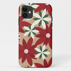 Weihnachts-Poinsettien-Hintergrund Case-Mate iPhone Hülle