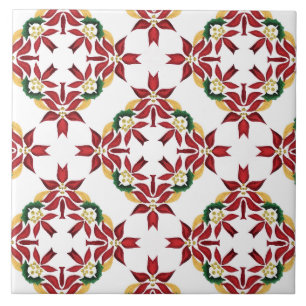 Weihnachts-Poinsettien-Kachel Fliese