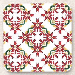 Weihnachts-Poinsettien-Untersetzer Getränkeuntersetzer