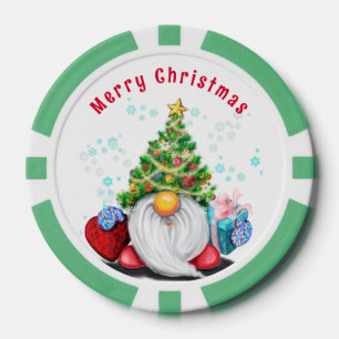 Weihnachts-Poker-Chips Gnome mit Geschenken Pokerchips